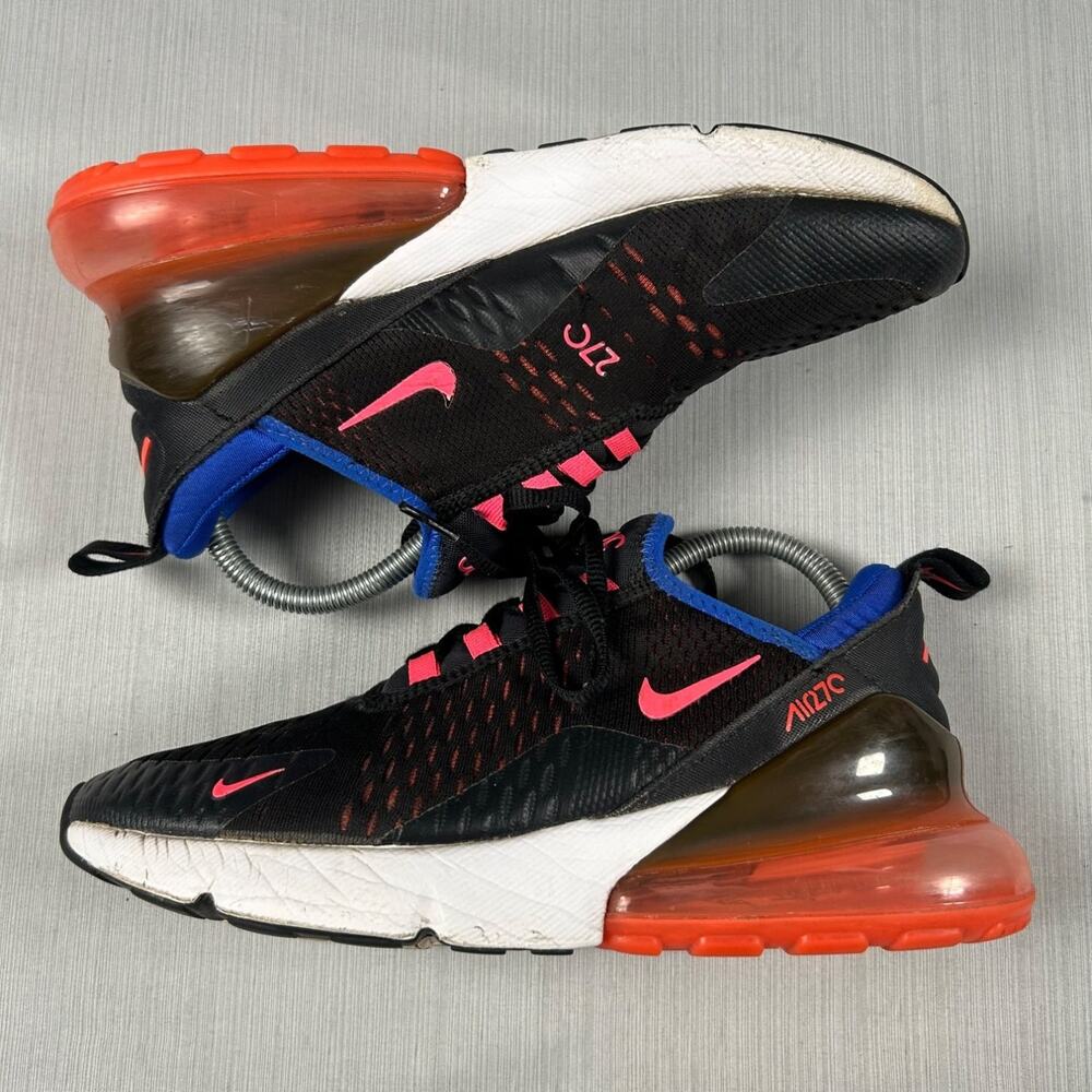 Nike Air Max 270 Womens Running Sneakers US 8.5 Black Asymmetrical Lacing System